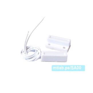 Sensor magnético  MC-38 de puerta, ventana, consta de 2 partes, al estar juntos envian señal de NC.
