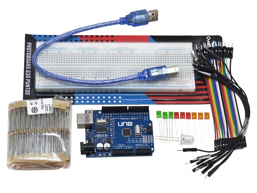 Set Básico de Arduino y Protoboard kit para estudiantes