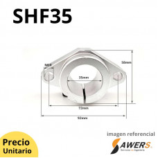 SHF35 Soporte sujetador eje lineal de 35mm