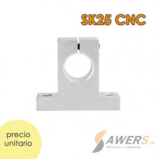 SK25 Soporte tipo de pie de 25mm de diametro interno, para ejes lineales
