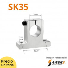 SK35 CNC Eje de Soporte XYZ 35mm