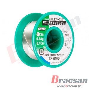 SOLDADURA ESTAÑO LIBRE DE PLOMO 100GR 0.4MM GOOT SF-B1004
