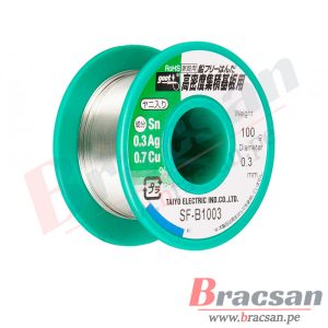 SOLDADURA ESTAÑO LIBRE DE PLOMO 100GR 0.3MM GOOT SF-B1003