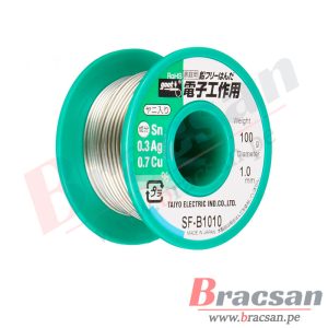 SOLDADURA ESTAÑO LIBRE DE PLOMO 100GR 1.0MM GOOT SF-B1010