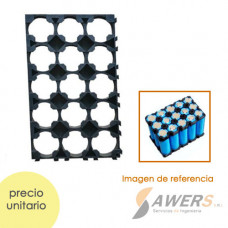 Soporte 3S5P bracket para baterias 18650