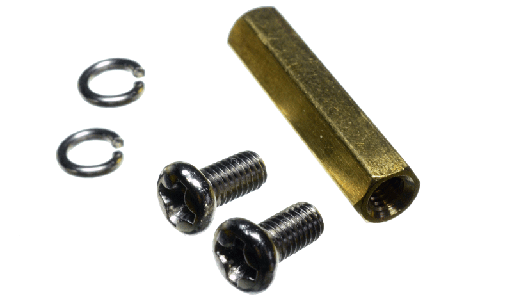 Soporte/camisa para el nut del T8  (Brass nut housing) en impresión 3D de 3 agujeros para la base y 2 agujeros para el nut T8. incluye 3 pernos M3x20mm + tuercas