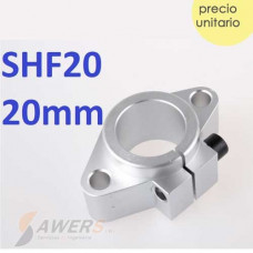 Soporte de pared SHF20 para ejes lineales, aluminio, diámetro 20mm