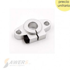 Soporte de pared SHF8 para ejes lineales, aluminio, diámetro 8mm