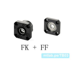 Soporte FF10 para tornillo de bolas, diámetro 8mm, lado flotante. Incluye anillo de retención