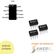TC4420 controlador de compuerta mosfet 12V-6A