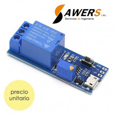 Temporizador 0-24sec Relay 5VDC MicroUSB
