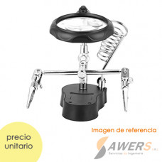 Tercera Mano con Lupa y luz Led