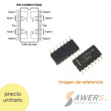 TL084 Amplificador Operacional Cuadruple JFET 3Mhz