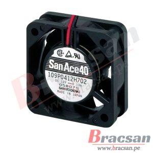 VENTILADOR 12VDC 0.13A 2 CABLES 40X40X15MM SANYO DENKI 109P0412H702