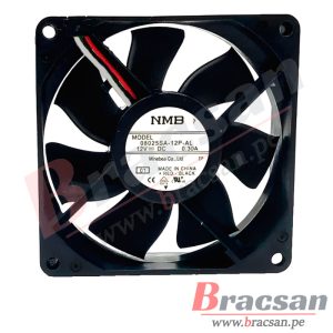 VENTILADOR 12VDC 0.30A 80X80X25MM 3 CABLES NMB-MAT 08025SA-12P-AL