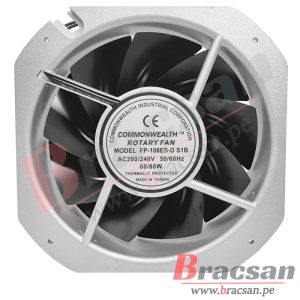 VENTILADOR 220V/240VAC 60/80W 225X225X80MM CON RODAJE COMMONWEALTH FP-108ES-D-220V
