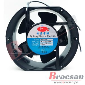 VENTILADOR 220VAC 0.23A 2 CABLES 172X150X51MM CON RODAJE QIFANG QF17250HBL