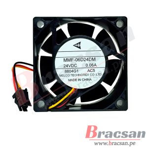VENTILADOR 24VDC 0.06A 3 CABLES 60X60X25MM MELCO MMF-06D24DM