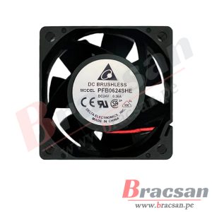 VENTILADOR 24VDC 0.36A 2 CABLES 60X60X38MM DELTA PFB0624SHE