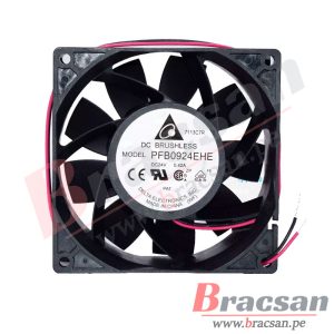 VENTILADOR 24VDC 0.42A 2 CABLES 92X92X38MM DELTA PFB0924EHE