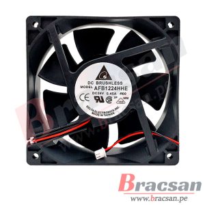 VENTILADOR 24VDC 0.45A 2 CABLES 120X120X38MM DELTA AFB1224HHE-R00