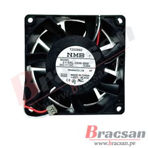 VENTILADOR 24VDC 0.50A 80X80X38MM 3 CABLES NMB-MAT 3115RL-05W-B69