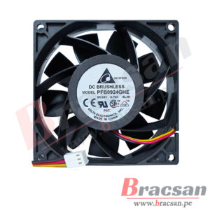 VENTILADOR 24VDC 0.76A 3 CABLES 92X92X38MM DELTA PFB0924GHE