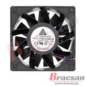 VENTILADOR 24VDC 1.08A 3 CABLES 120X120X38MM DELTA PFB1224EHE
