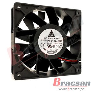 VENTILADOR 24VDC 1.62A 2 CABLES 120X120X38MM DELTA PFB1224GHE
