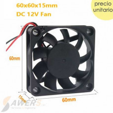 Ventilador DC 12V 60*60*15mm