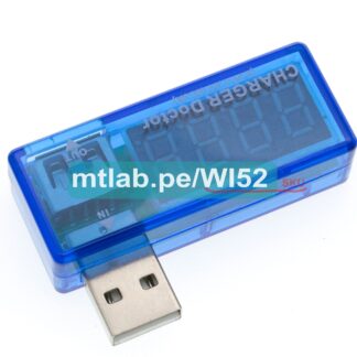 Voltimetro amperimetro USB, medidor de voltaje y corriente consumido por una salida USB. Rango de medición 3.5V a 7V y 0A a 3A