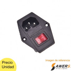 Zocalo Enchufe tablero C14 portafusible con Interruptor