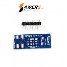 Zocalo PCB DIP8 a SOP16/8
