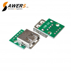 Zocalo USB Hembra Tipo A  2.0 a DIP